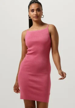 roze neo noir mini jurk contima glitter knit dress