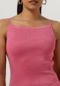 roze neo noir mini jurk contima glitter knit dress
