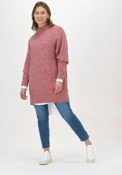 roze object trui nete high neck tunic