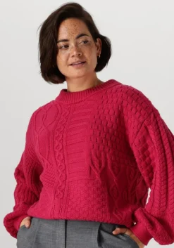 roze object trui objrush re l/s knit pullover