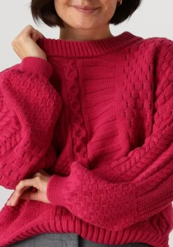 roze object trui objrush re l/s knit pullover