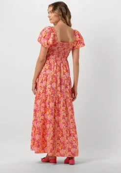 roze omoda atelier maxi jurk x kae