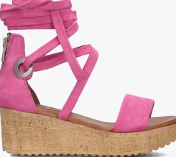 roze omoda sandalen met hak 722007