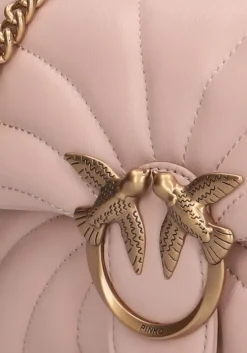 roze pinko schoudertas love puff mini