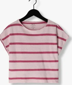 roze play up t-shirt striped jersey t-shirt