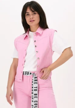 roze pom amsterdam gilet denim