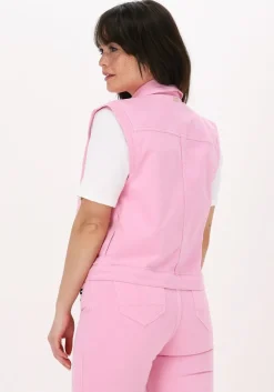 roze pom amsterdam gilet denim