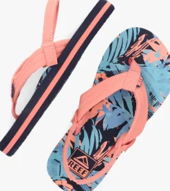 roze reef platte sandalen little ahi