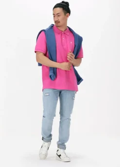 roze scotch & soda polo classic pique polo in organic cotton