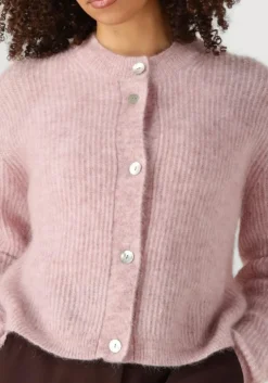 roze second female trui andrea knit rib ls cardigan