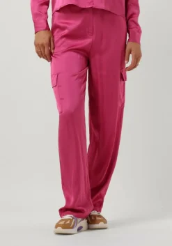 roze selected femme cargobroeken slfroga hw cargo pant ex