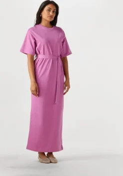 roze selected femme maxi jurk slfessential ss pocket ankle dress