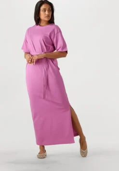 roze selected femme maxi jurk slfessential ss pocket ankle dress
