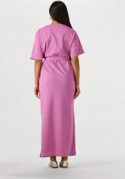 roze selected femme maxi jurk slfessential ss pocket ankle dress