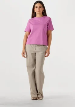 roze selected femme t-shirt slfessential ss boxy tee