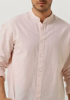 roze selected homme casual overhemd slhregnew-linen shirt ls band