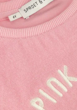 roze sproet & sprout t-shirt terry t-shirt pink lady
