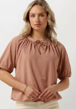 roze summum top top short sleeve fluid lurex jersey