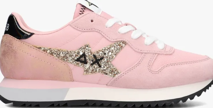 roze sun68 lage sneakers stargirl glitter logo