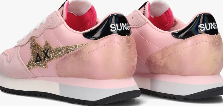 roze sun68 lage sneakers stargirl glitter logo