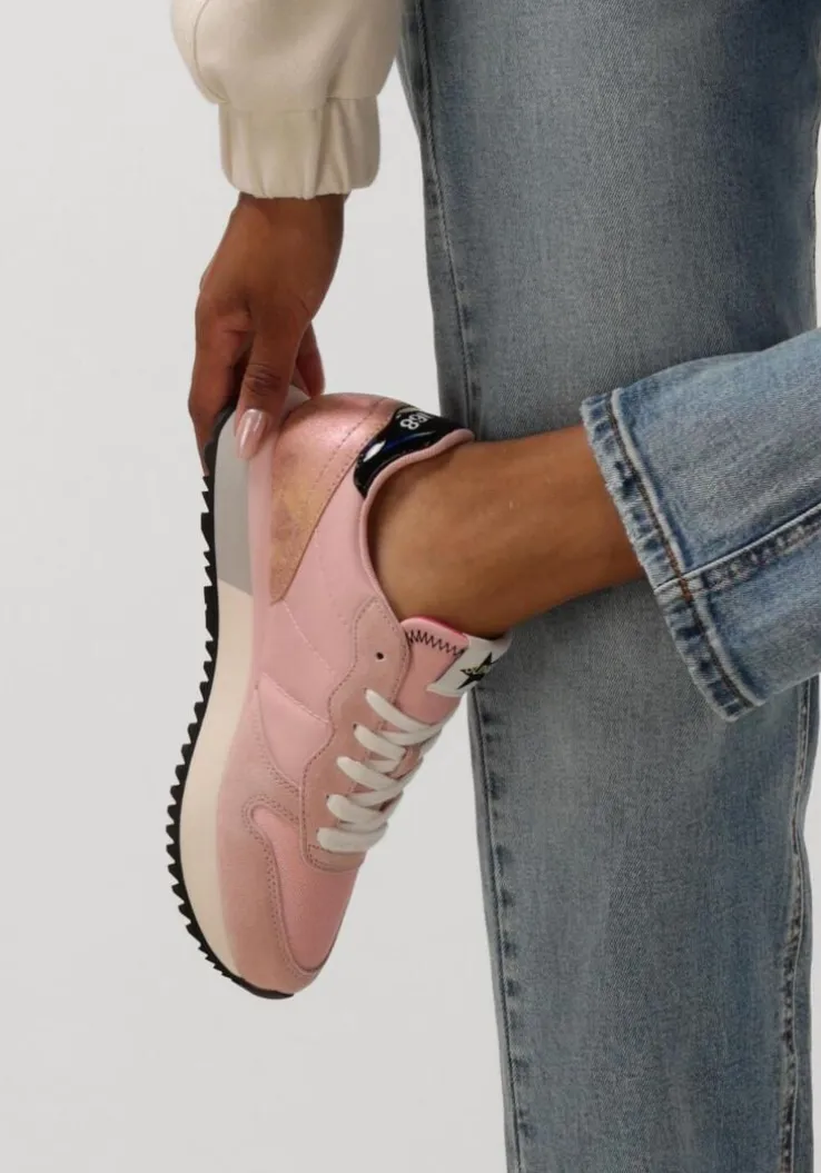 roze sun68 lage sneakers stargirl glitter logo