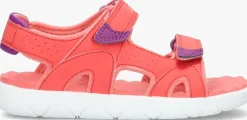 roze timberland platte sandalen perkins row 2-strap