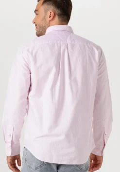 roze tommy hilfiger klassiek overhemd heritage oxford stripe rf shirt