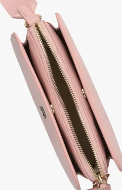 roze tommy hilfiger schoudertas th logotape camera bag