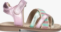 roze ton & ton platte sandalen ingrid