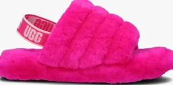 roze ugg pantoffels fluff yeah slide