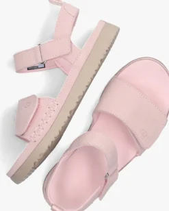 roze ugg platte sandalen goldenstar