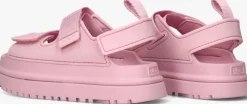 roze ugg platte sandalen k goldenglow