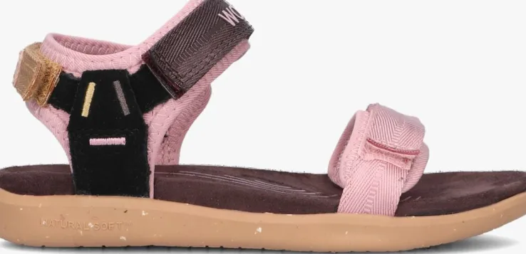 roze woden sandalen cirkeline