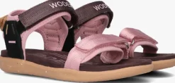 roze woden sandalen cirkeline