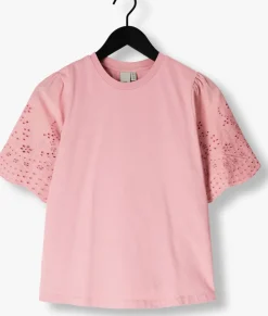 roze y.a.s. t-shirt yaslex ss top w. emb sleeves s. noos