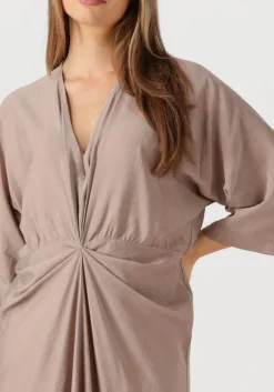 taupe co'couture maxi jurk heracc knot dress