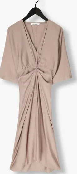 taupe co'couture maxi jurk heracc knot dress