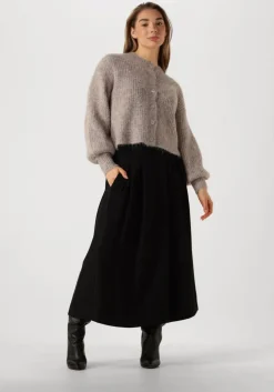 taupe co'couture vest coralee rib cardigan