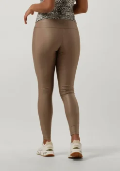 taupe deblon sports legging clara shine leggings high waistband