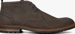 taupe floris van bommel veterschoenen sfm-50085