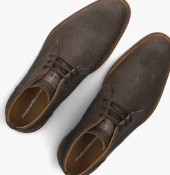 taupe floris van bommel veterschoenen sfm-50085