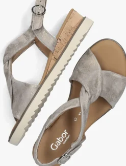 taupe gabor sandalen met hak 751.1