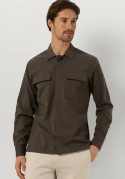 taupe gentiluomo overshirt s9310-969