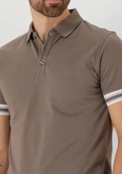 taupe gentiluomo polo polo 3 button ss j2006-219
