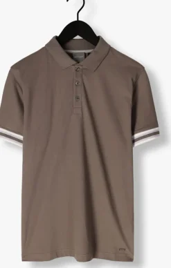 taupe gentiluomo polo polo 3 button ss j2006-219