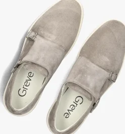taupe greve lage sneakers wave