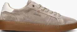 taupe greve lage sneakers wave