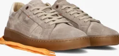taupe greve lage sneakers wave