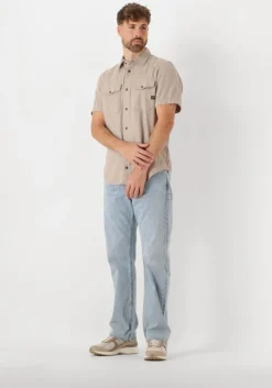 taupe g-star raw casual overhemd marine slim shirt ss
