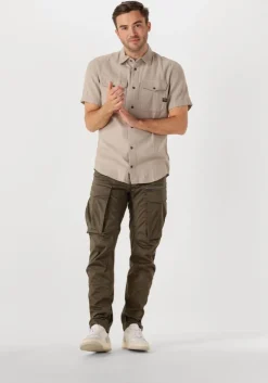 taupe g-star raw casual overhemd marine slim shirt ss